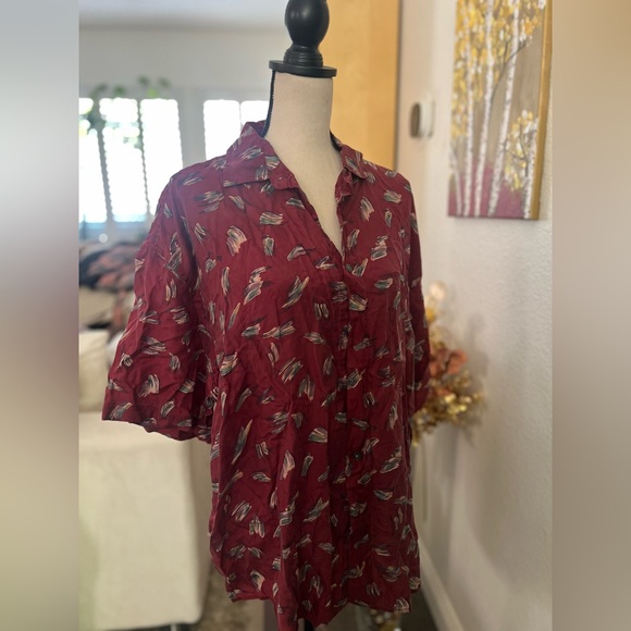 Silk Sensazione - 90s vintage - 100% oversized silk top - Picture 3 of 9